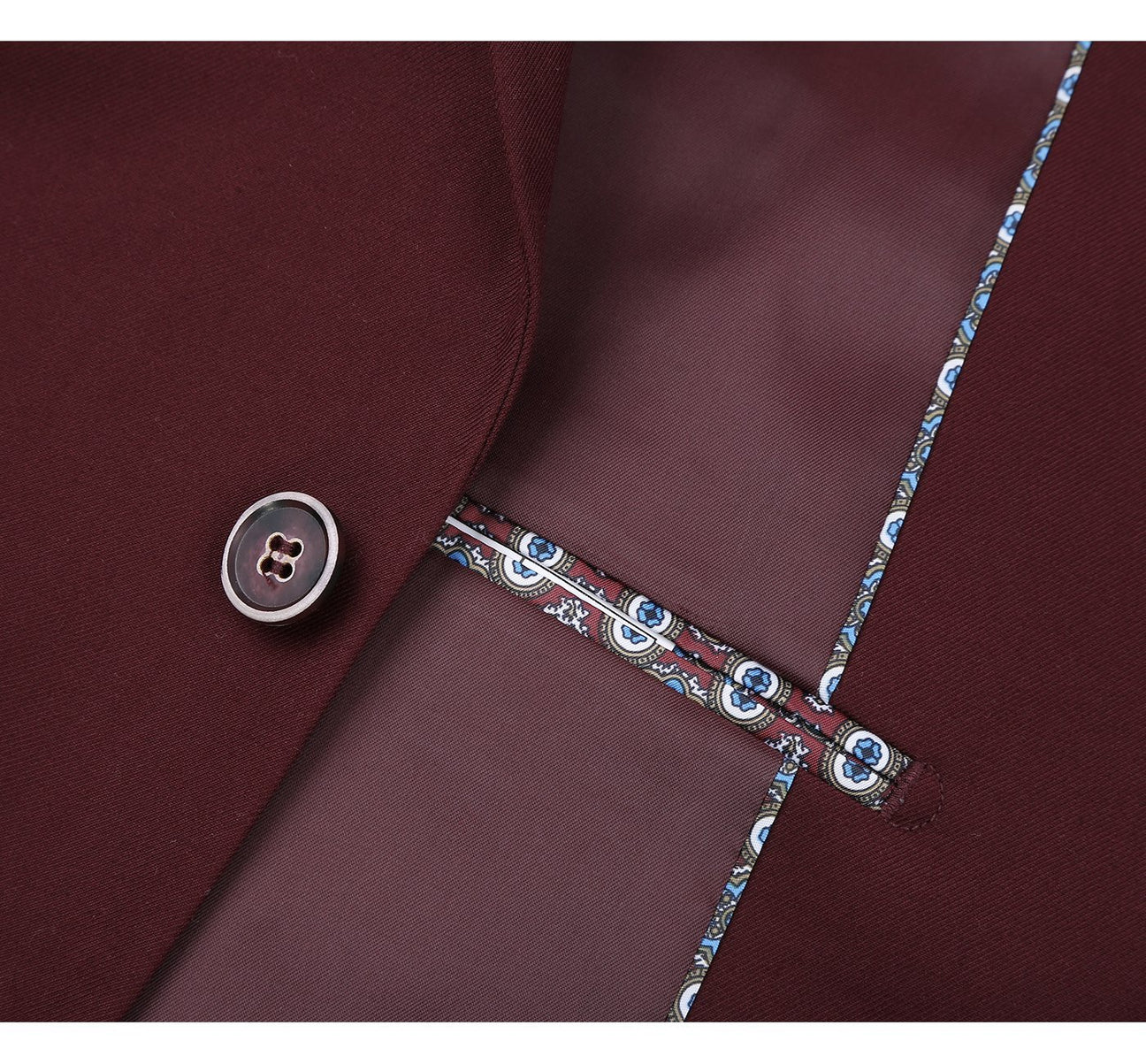 Notch Lapel Suit | Burgundy