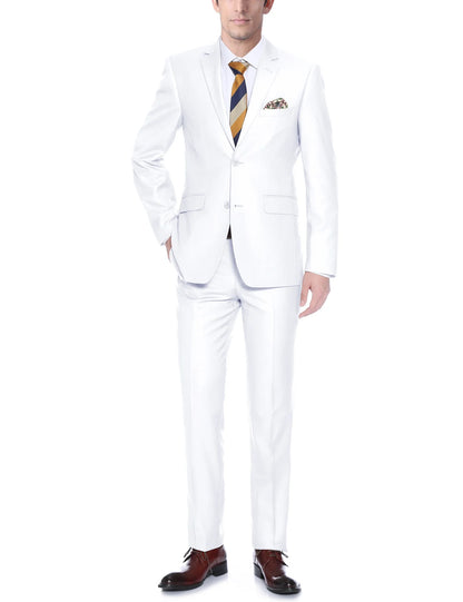 Notch Lapel Suit | White