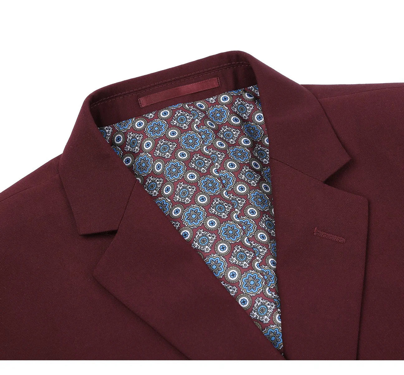 Notch Lapel Suit | Burgundy