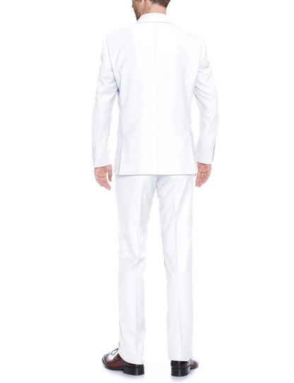 Notch Lapel Suit | White