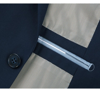 Notch Lapel Suit | Navy Blue