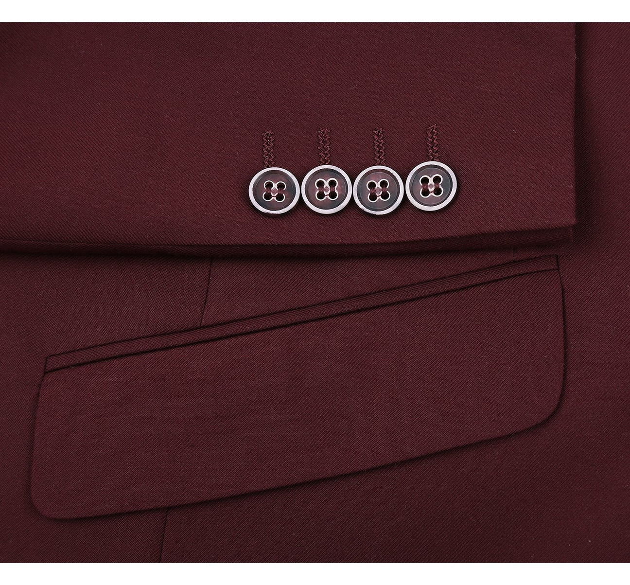 Notch Lapel Suit | Burgundy