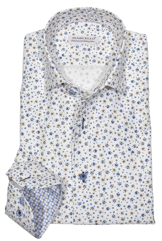 Majestic Flora Roll Collar Shirt