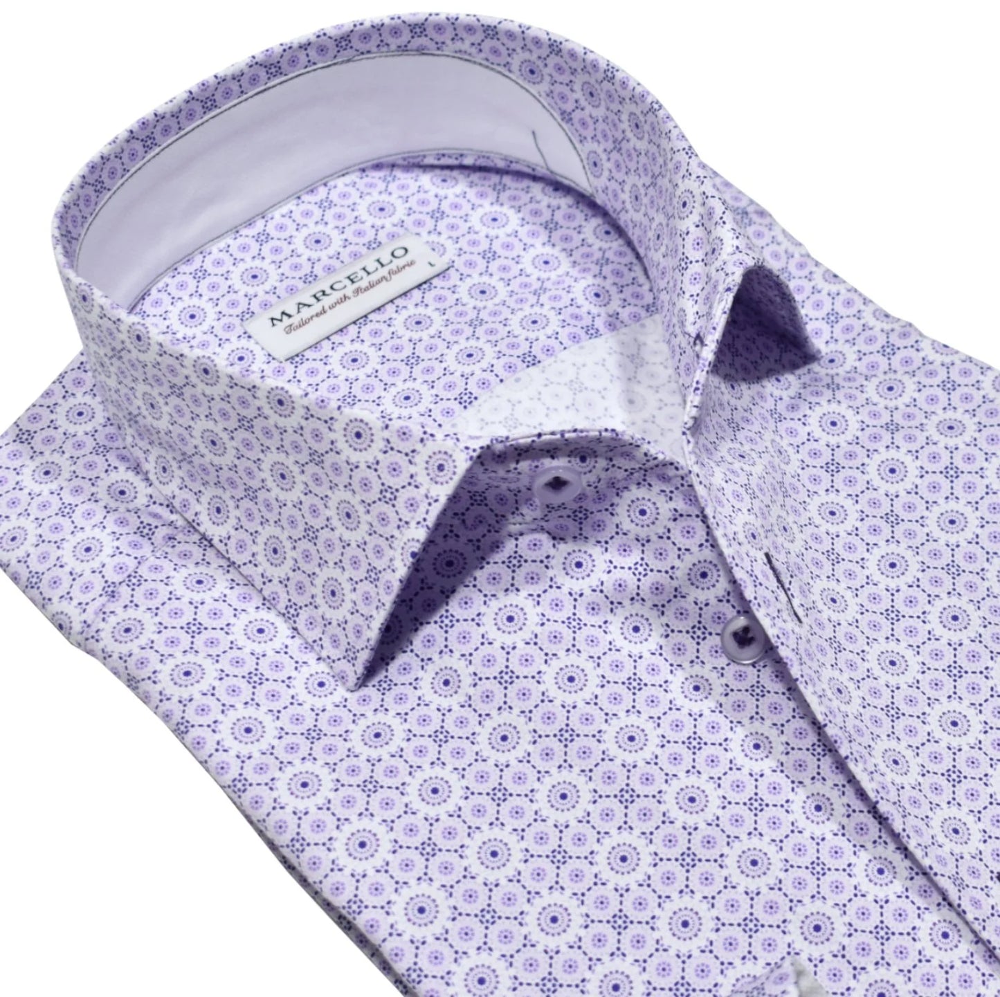 Lilac Medallion Roll Collar