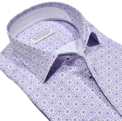 Lilac Medallion Roll Collar