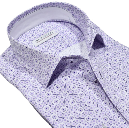 Lilac Medallion Roll Collar