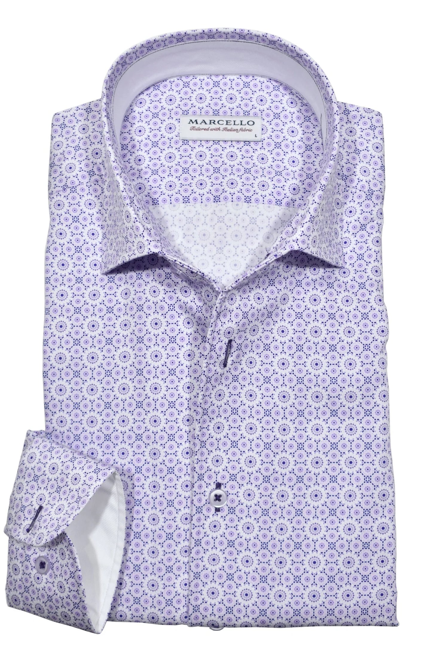 Lilac Medallion Roll Collar