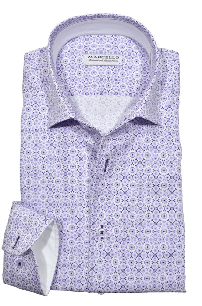 Lilac Medallion Roll Collar