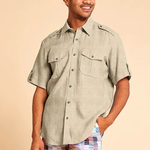 Linen Military Shirt